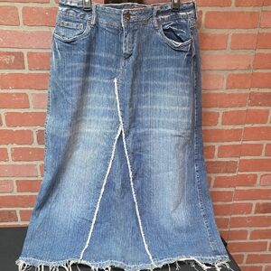 Mudd Blue Denim Maxi Skirt Sz 17